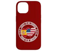 Lucky To Be Spanish Proud To Be American Cool Spagna USA Flag Custodia per iPhone 14