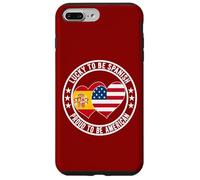 Lucky To Be Spanish Proud To Be American Cool Spagna USA Flag Custodia per iPhone 7 Plus/8 Plus