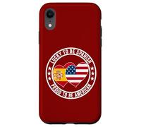 Lucky To Be Spanish Proud To Be American Cool Spagna USA Flag Custodia per iPhone XR