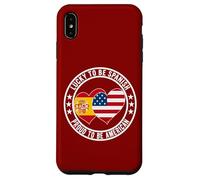 Lucky To Be Spanish Proud To Be American Cool Spagna USA Flag Custodia per iPhone XS Max