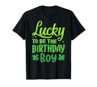 Lucky to Be The Birthday Boy Shamrock St Patrick's Day Boys Maglietta