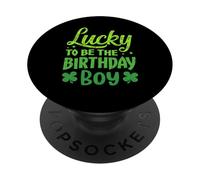 Lucky to Be the Birthday Boy Shamrock St Patrick's Day Boys PopSockets PopGrip Adesivo