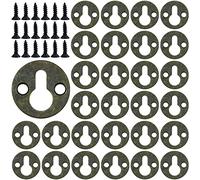 Luckycivia - Set di 60 ganci per mensole in metallo, con viti, colore: Bronzo