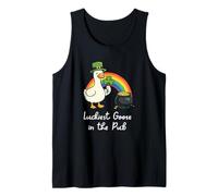 Luckyest Goose nel Pub St Patricks Day Funny Irish Honk Canotta