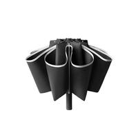 LUCKYGET Ombrello Pieghevole Super Grande 125cm Ombrello Pieghevole Automatico Per Gli Uomini Antivento Forte Sicurezza Riflettente Rinforzato Grandi Ombrelli-10k Nero