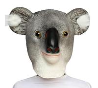 LuckyGGT Maschera di Koala di Halloween Carino Copricapo Animale in Lattice Costume da Prestazione Del Partito Propl