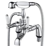 Luckyhome - Miscelatore tradizionale per vasca da bagno, stile vittoriano, con doccetta