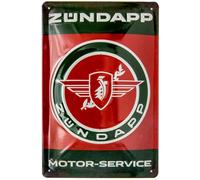 LUCKYLINDE - Targa in metallo retrò adatta per motorini Zündapp, fan di moto, officina, garage, lamiera d'acciaio goffrata (20 x 30 cm)