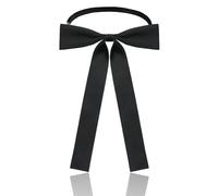 Luckyvestir Papillon da uomo, cravatta western da uomo, papillon nero da donna, cravatta colonnello a nastro per feste, balli di fine anno e matrimoni, Nero opaco., 8.07 X 5.55"