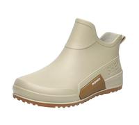 Luckywaqng Donna and Men's Spring Summer and Autumn Short Sleeved Outdoor Fashion Couples Students Work Fishing Car Wash Kitchen Non Slip Warm Rubber Shoes Rain Boots Scarpe da donna, beige., 39 EU
