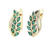 Luckywaqng Earring Hoop Stud Drop & Dangle Womens Faux Multicolor Cubic Zirconia Ear Stud Earrings Jewelry For Women Birthday Christmas Friends Orecchini Grafico, Taglia unica, lega di zinco, Nessuna