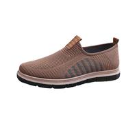 Luckywaqng Scarpe da ginnastica da uomo, antiscivolo, ammortizzanti, in memory foam, traspiranti, leggere, per corsa, fitness, a mani libere, da tennis, marrone, 41 EU