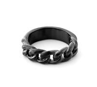 Lucleon by Trendhim Anello da uomo | design a catena oro | acciaio chirurgico 316L con rivestimento PVD | design danese | superficie lucidata | oro, 67mm, Metallo non prezioso, Nessuna pietra preziosa