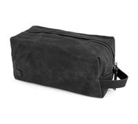 Lucleon by Trendhim - Borsa da toilette da uomo, compatta in tela cerata e pelle, design robusto per tutti i giorni e i viaggi, design danese con stile, Nero