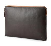 Lucleon by Trendhim - Custodia per laptop da uomo, in vera pelle bovina con finitura anilina, fodera in cotone imbottita, adatta per laptop da 13,3", design danese, marrone