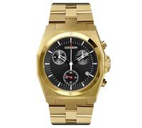 Lucleon by Trendhim | Orologio cronografo in acciaio inox Lerrick Ray | data, cronometro e cronografo | Impermeabile fino a 50 metri | Design danese, gold, Bracciale