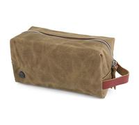 Lucleon by Trendhim Tan - Borsa da toilette in tela di cera, da uomo, pratica borsa da viaggio, design robusto