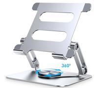 Lucrave Supporto per iPad, Supporto per Tablet con Rotazione a 360°, Supporto per Monitor Pieghevole in Alluminio per Scrivania Compatibile con iPad Pro 10.5, 11, 13, Air Mini 4 5 6(4-13'')