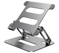 Lucrave Supporto per tablet da scrivania, regolabile, pieghevole, in alluminio, compatibile con Microsoft Surface, iPad, Galaxy Tabs, Kindle Fire, Nexus, E-Reader (4-13"), grigio