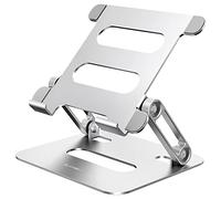 Lucrave Supporto per tablet per scrivania, regolabile pieghevole in alluminio da tavolo compatibile con tablet come iPad Pro 9.7, 10.5, 13 Air Mini 4 3 2, Kindle, E-Reader (4-13 pollici),Argento