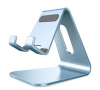 Lucrave Supporto per telefono cellulare, supporto, supporto da tavolo in alluminio compatibile con Switch, tutti gli smartphone, iPhone 15 14 13 12 Pro Max Pro Xs Max Se 8 7 Plus SE-Sierra Blue