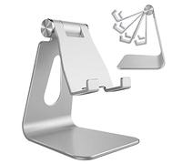 Lucrave Supporto per Telefono Regol labile, Supporto per Telefon Multi-Angolo per iPhone 15 14 13 12 Pro Max Mini Xs Xr X 8 7 6 Plus, Tutti gli Smartphone, Argento