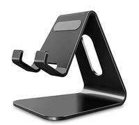 Lucrave Supporto Telefono, Porta Cellulare, Dock Telefono, Dock in Alluminio per iPhone 16 15 14 13 12 11 Pro Max Xs Xr X Se 8 7 6 6s Plus SE 5 5S, Huawei, Samsung S10 S9 S8, Nero