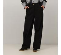 Lucrezia Sciortino Pantaloni ampi in raso di cotone con tasche alla francese