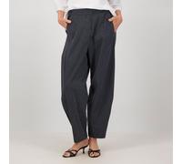 Lucrezia Sciortino Pantaloni balloon in misto cotone gessato tasche alla francese