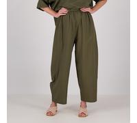 Lucrezia Sciortino Pantaloni balloon in viscosa e lino con elastico in vita