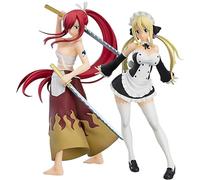 Lucy Heartfilia & Erza Scarle - Set di 2 statuette anime, statuette in PVC, decorazione per la casa