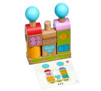 Lucy & Leo forme ed emozioni - puzzle in legno con schede modello