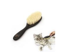 LucyBalu® Figaro Spazzola per gatti con setole agave e manico vegano I Nero