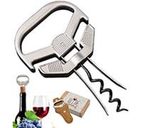 LUCYLANKER Apribottiglie Vino, Apribottiglie per Bottiglie Vino 3 in 1 Ah So, Cavatappi Bilama, Cavatappi Vecchie Annate con Apribottiglie per Birra, Regalo per Gli Amanti del Vino (Classica)