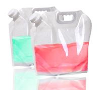 LUCYLANKER Borsa per Acqua Potabile Pieghevole da Esterno, Contenitore per Acqua Potabile da 5 Litri di Grande capacità, Senza BPA, Adatta per Esterni, Barbecue, Picnic e Campeggio (2 Bianco)