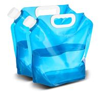 LUCYLANKER Borsa per Acqua Potabile Pieghevole da Esterno, Contenitore per Acqua Potabile da 8 Litri di Grande capacità, Senza BPA, Adatta per Esterni, Barbecue, Picnic e Campeggio (2 Blu)