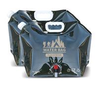 LUCYLANKER Borsa per Acqua Potabile Pieghevole da Esterno, Contenitore per Acqua Potabile da 8 Litri di Grande capacità, Senza BPA, Adatta per Esterni, Barbecue, Picnic e Campeggio (2 Army Green)