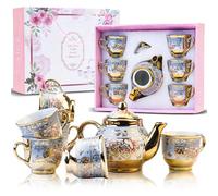 LUCYLANKER Set da Tè in Ceramica in Stile Europeo, Comprendente 1 Teiera, 6 Tazze da Tè, Set da Tè in Stile Europeo Unico per Gli Amanti Del Tè E Le Famiglie (Stile 3)