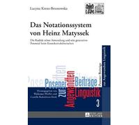 Lucyna Krenz-Brzozowsk Das Notationssystem von Heinz Matysse (Copertina rigida)