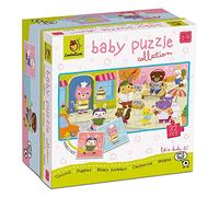 Ludattica - Baby puzzle Cuccioli - Puzzle 32 pezzi bambini 2+ - Due giochi in uno - Dimensione 67 x 32 cm - Made in Italy