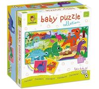 Ludattica | Baby Puzzle Dinosauri | Puzzle bambini da 2 anni | Puzzle Double Face 32 pezzi | Due giochi in uno | Dimensione 67 x 32 cm | Made in Italy
