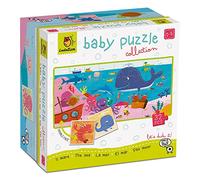 Ludattica | Baby Puzzle Il Mare | Puzzle bambini da 2 anni | Puzzle Double Face 32 pezzi | Due giochi in uno | Dimensione 67 x 32 cm | Made in Italy