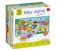 Ludattica | Baby Puzzle Mezzi di Trasporto | Puzzle bambini da 2 anni | Puzzle Double Face 32 pezzi | Due giochi in uno | Dimensione 67 x 32 cm | Made in Italy