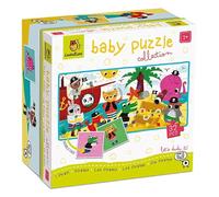 Ludattica - Baby puzzle Pirati - Puzzle 32 pezzi bambini 2+ - Due giochi in uno - Dimensione 67 x 32 cm - Made in Italy