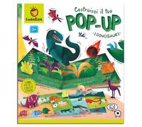 Ludattica | Costruisci il tuo Pop-Up Dinosauri | Kit Creativo Pop-Up per Bambini 5+ | Crea Biglietti di Auguri e Libro Pop-Up Tridimensionale |Gioco creativo per bambini e bambine |Gioco Made in Italy