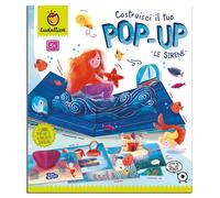 Ludattica | Costruisci il tuo Pop-Up Sirene | Kit Creativo Pop-Up per Bambini 5+ | Crea Biglietti di Auguri e Libro Pop-Up Tridimensionale | Gioco creativo per bambini e bambine | Gioco Made in Italy