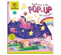 Ludattica | Costruisci il tuo Pop-Up Unicorni | Kit Creativo Pop-Up per Bambini 5+ | Crea Biglietti di Auguri e Libro Pop-Up Tridimensionale | Gioco creativo per bambini e bambine |Gioco Made in Italy