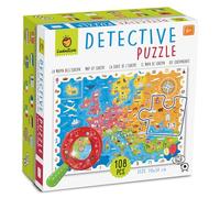 Ludattica | Detective Puzzle La Mappa Dell'Europa | Puzzle Geografico | Puzzle educativo bambini 6+ | Due Giochi in Uno | Made in Italy