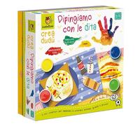 Ludattica | Dipingiamo con le dita | Pittura a dita per bambini piccoli | Tempere a dita per bambini 2-5 anni | Gioco creativo | Set pittura a dita super lavabile | Made in Italy