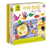 Ludattica - Dipingiamo con le dita - Set creativo per imparare a colorare con 6 colori di pittura a dita per bambini 2-5 anni Made in Italy